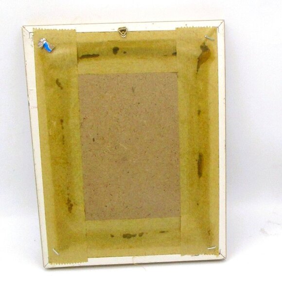 Framed Sacred Family Woven Tapestry Art With Gold Ornate Frame 12"x10" Religious - Picture 4 of 4